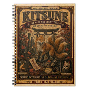 Kitsune, Vintage Circus Monster Notebook