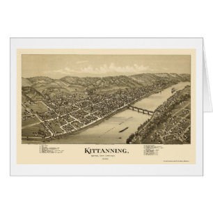 Kittanning, carte panoramique de PA - 1896