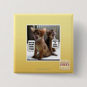 Kitteh carols 2 inch square button