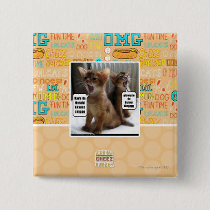 Kitteh carols 2 inch square button