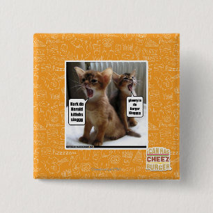 Kitteh carols 2 inch square button