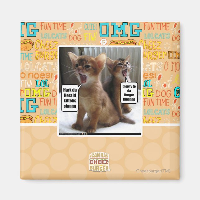 Kitteh carols magnet (Front)