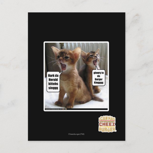 Kitteh carols postcard (Front)