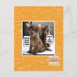 Kitteh carols postcard