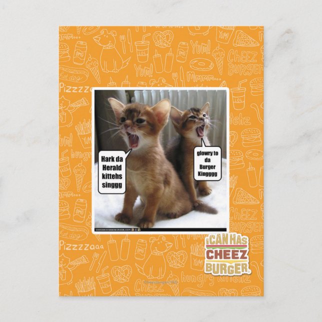 Kitteh carols postcard (Front)