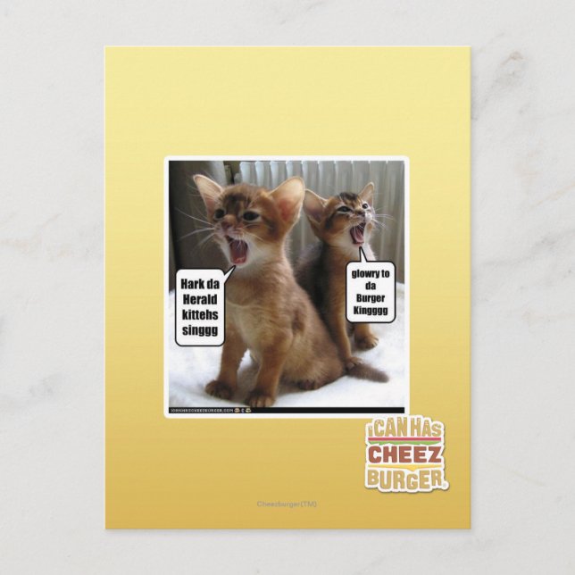 Kitteh carols postcard (Front)