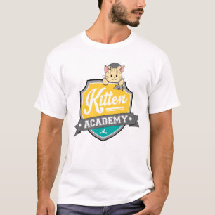 Kitten Academy Crest T-Shirt (White)