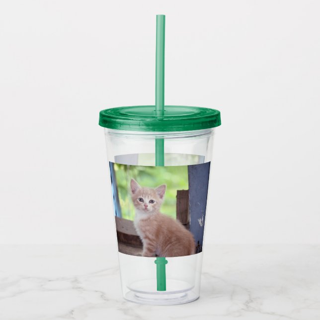 Kitten Acrylic Tumbler (Front)