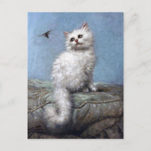 Kitten and Bee, Carl Kahler Postcard