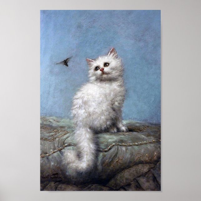 Kitten and Bee, Carl Kahler Poster (Front)
