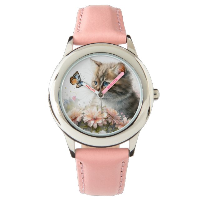 Kitten and Butterfly Watch (Front)