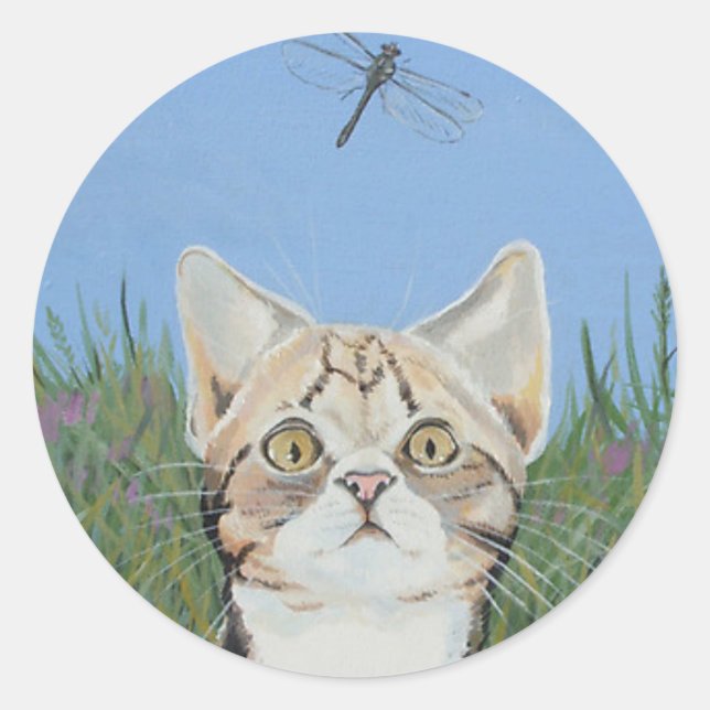 Kitten and Dragonfly stickers (Front)