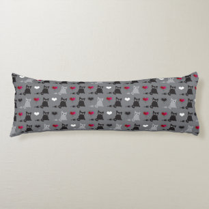 kitten and mice pattern body pillow