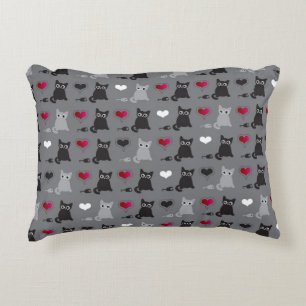 kitten and mice pattern decorative pillow
