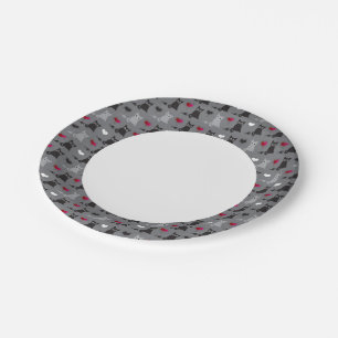 kitten and mice pattern paper plate
