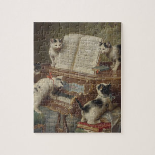 Kitten and piano jigsaw puzzle