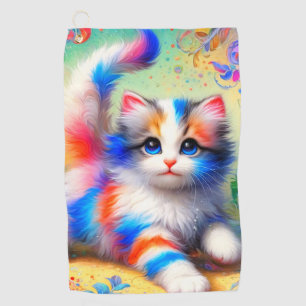 Kitten Art Golf Towel
