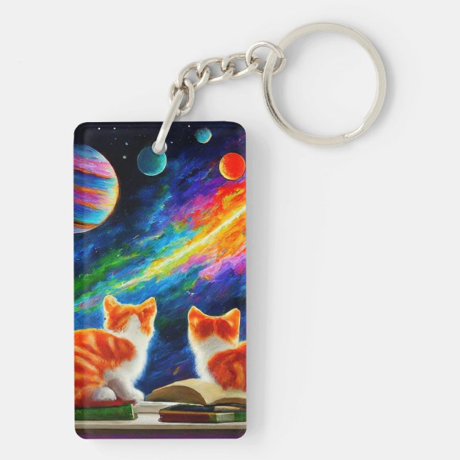 Kitten Art Keychain (Back)