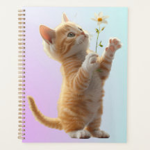 Kitten avec fleur
