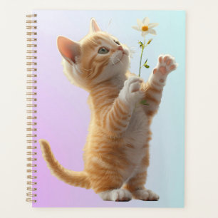 Kitten avec fleur
