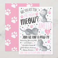 Kitten Birthday Invitation, Are You Kitten Me