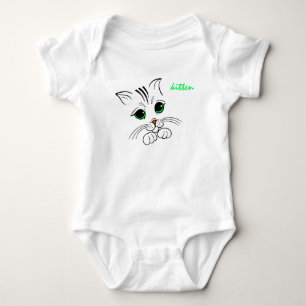 Kitten bodystocking baby bodysuit
