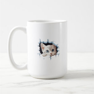 Kitten Briser à travers la Coupe de Mug Café