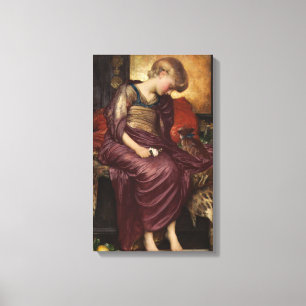 Kitten (by Frederic Leighton) Canvas Print