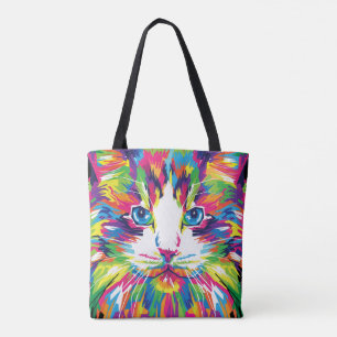 Kitten Cat Face Prismatic Design-21908 Tote Bag