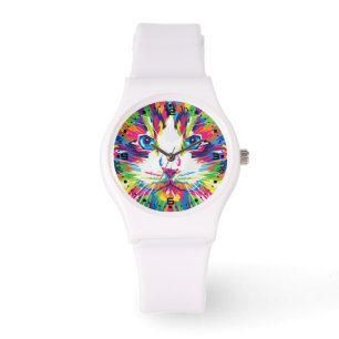 Kitten Cat Face Prismatic Design-21908 Watch