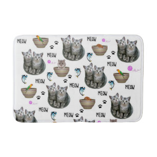 Kitten Cat Meow Bathroom Bath  Mat
