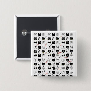 Kitten Cats Square Button