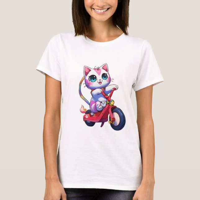Kitten Cycling T-Shirt (Front)