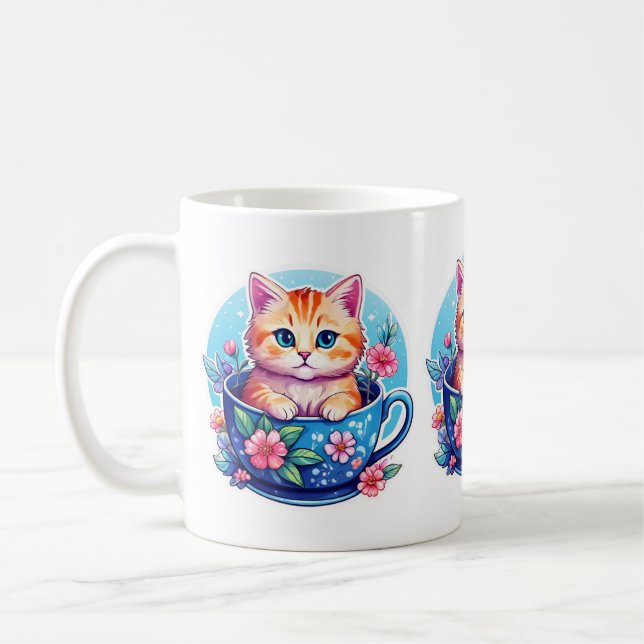 Kitten dans une tasse (Gauche)