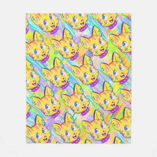 Kitten Doodle  Fleece Blanket