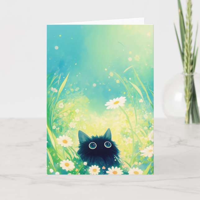 Kitten Flower Retreat Card (Front)