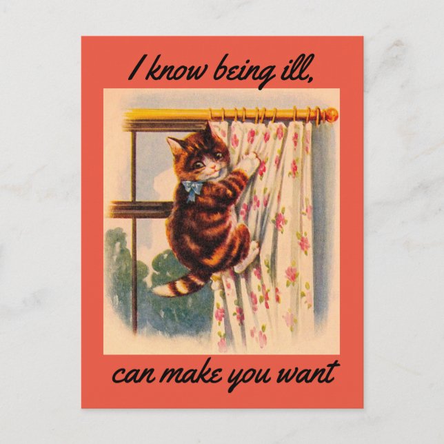 Kitten Get Well Postcard (Front)