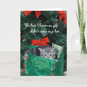 Kitten Gift Christmas Card