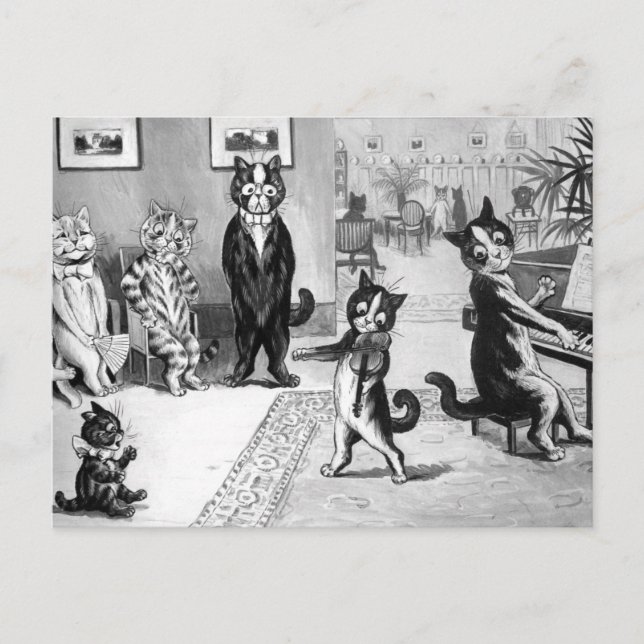 Kitten Giving a Recital Postcard (Front)