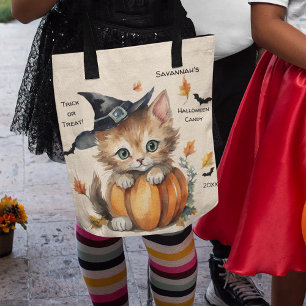 Kitten Halloween Candy Tote Bag