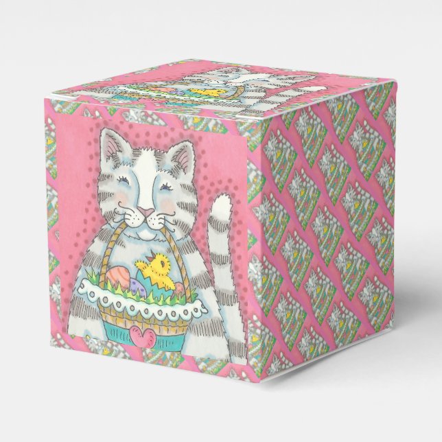 KITTEN, HATCHING CHICK EASTER EGG, CANDY FAVOR BOX (Front Side)