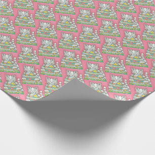 KITTEN, HATCHING CHICK, EASTER EGG WRAPPING PAPER