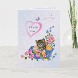 Kitten, heart card