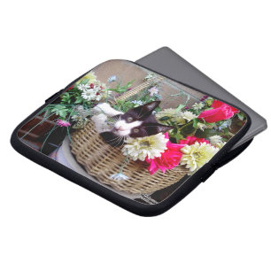 Kitten in a Basket Laptop Sleeve