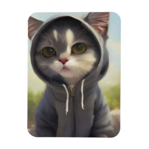 Kitten in a Hoodie Magnet