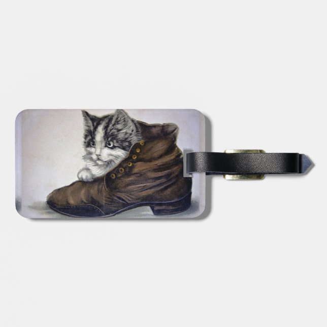 Kitten in a Shoe Luggage Tag (Back Horizontal)