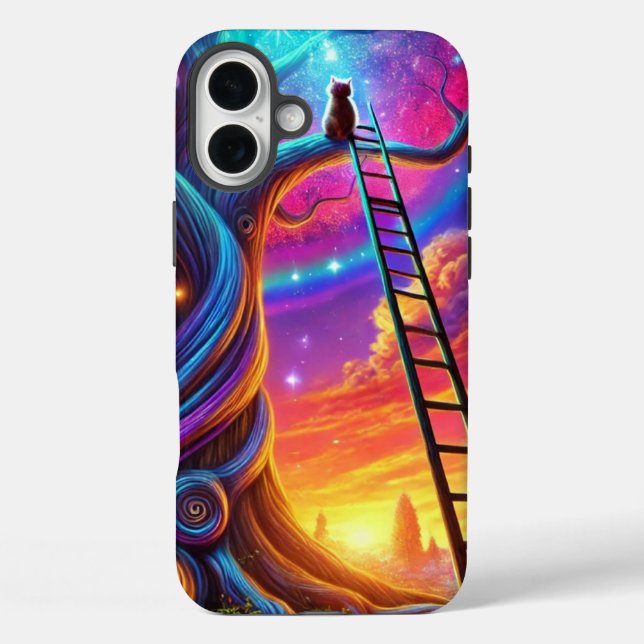 Kitten in a Tree Phone Case (Back)