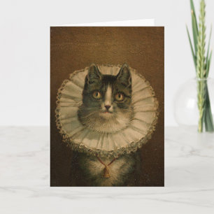 Kitten in an Elizabethan ruff Card