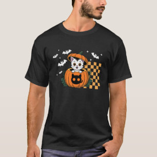 Kitten in Pumpkin Cute Halloween for Cat Lover. Fu T-Shirt