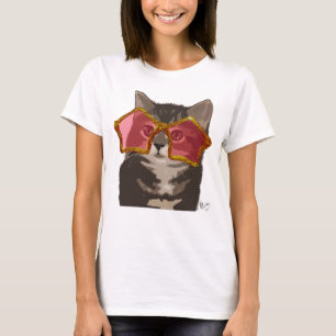 Kitten in Star Sunglasses T-Shirt
